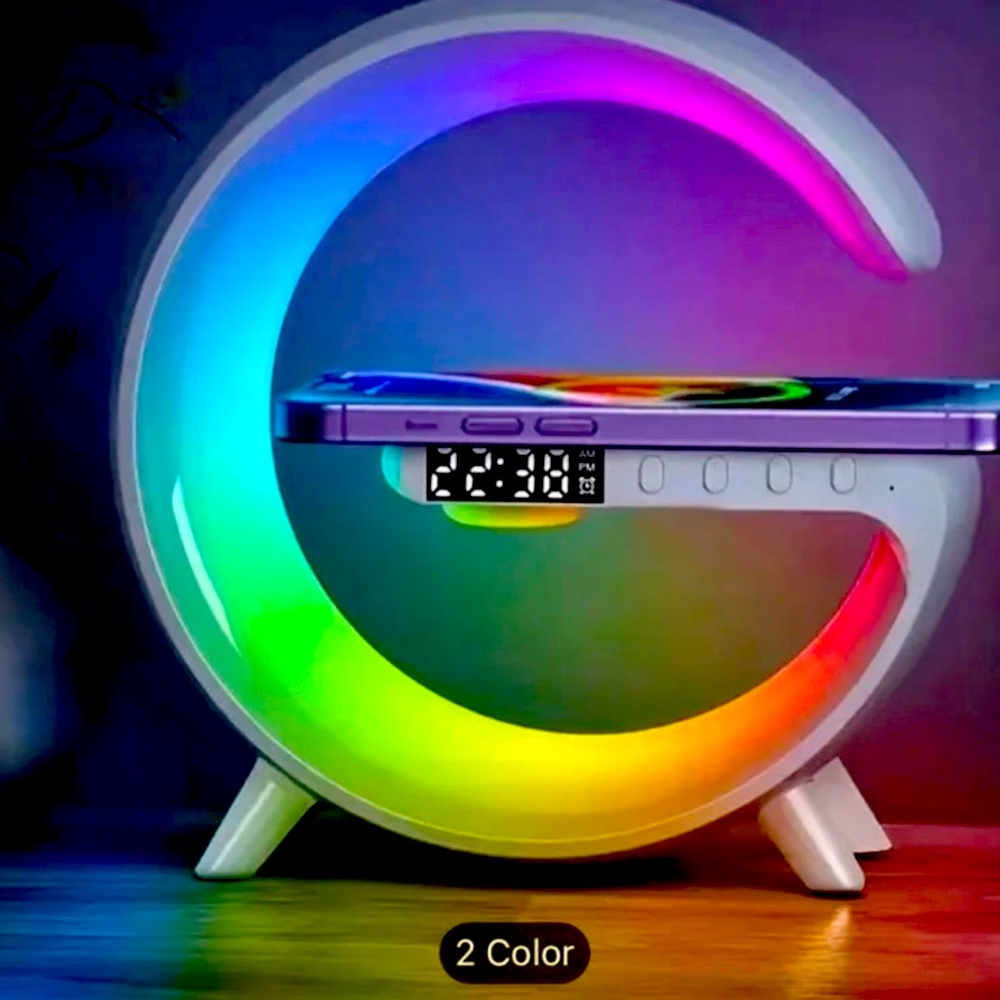 Letter Shaped Night Light,Fast Wireless Bluetooth Speaker Charger Station
